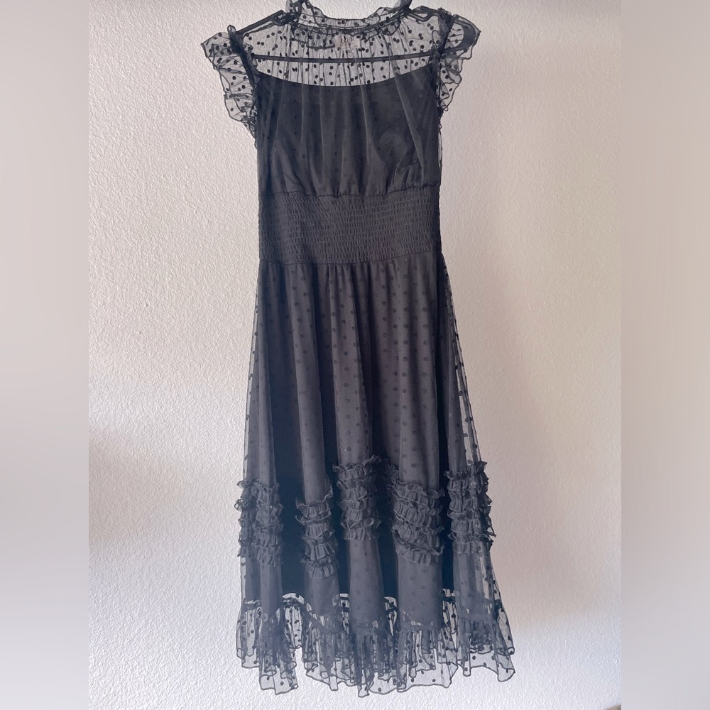 Wednesday Addams black tulle style costume dress / Size M